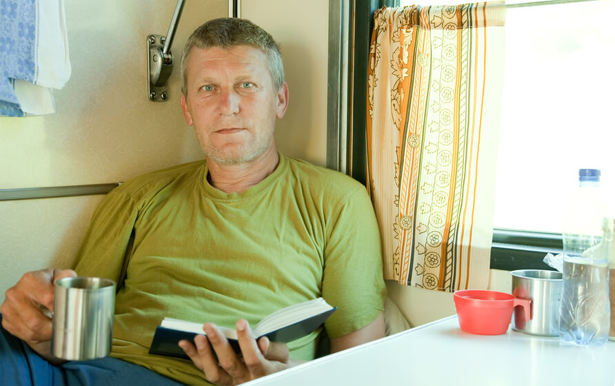 Man in a reserved seat/Lori's photo bank