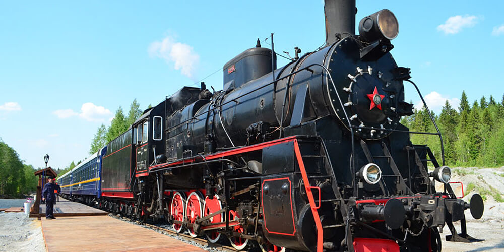 горный парк «Рускеала» поезд